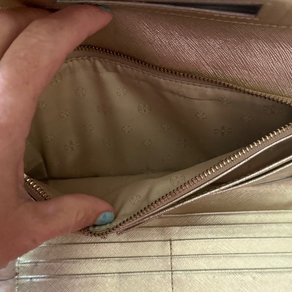 Gold Tory Burch Envelope Clutch - Picture 5 of 8